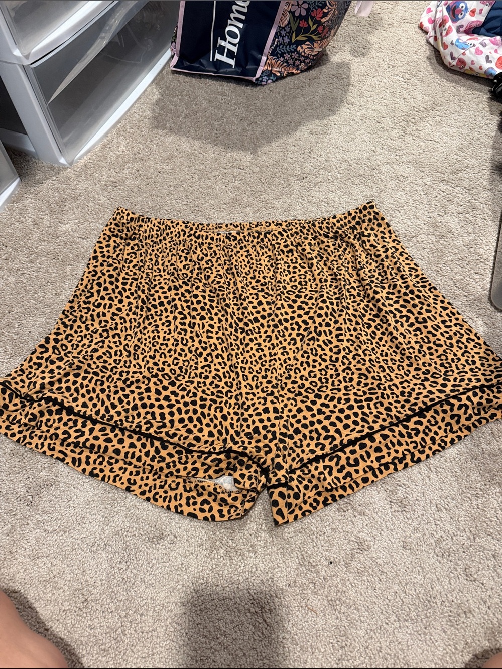 Little Sleepies Leopard Print Shorts - Tan & Black
